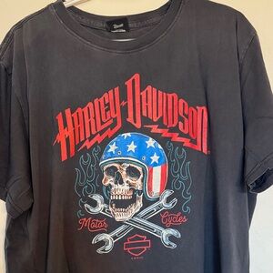 Harley-Davidson Charcoal Skull Graphic Tee